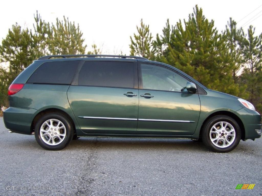 2005 Sienna XLE Limited - Aspen Green Pearl / Stone photo #11