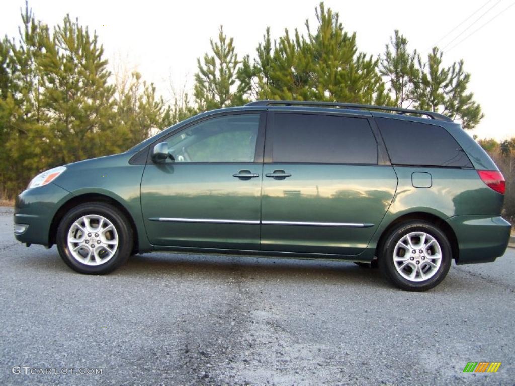 2005 Sienna XLE Limited - Aspen Green Pearl / Stone photo #12