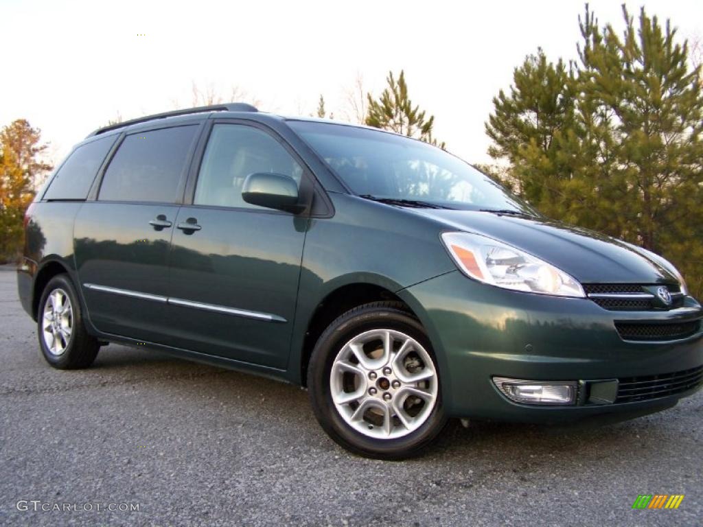 2005 Sienna XLE Limited - Aspen Green Pearl / Stone photo #61