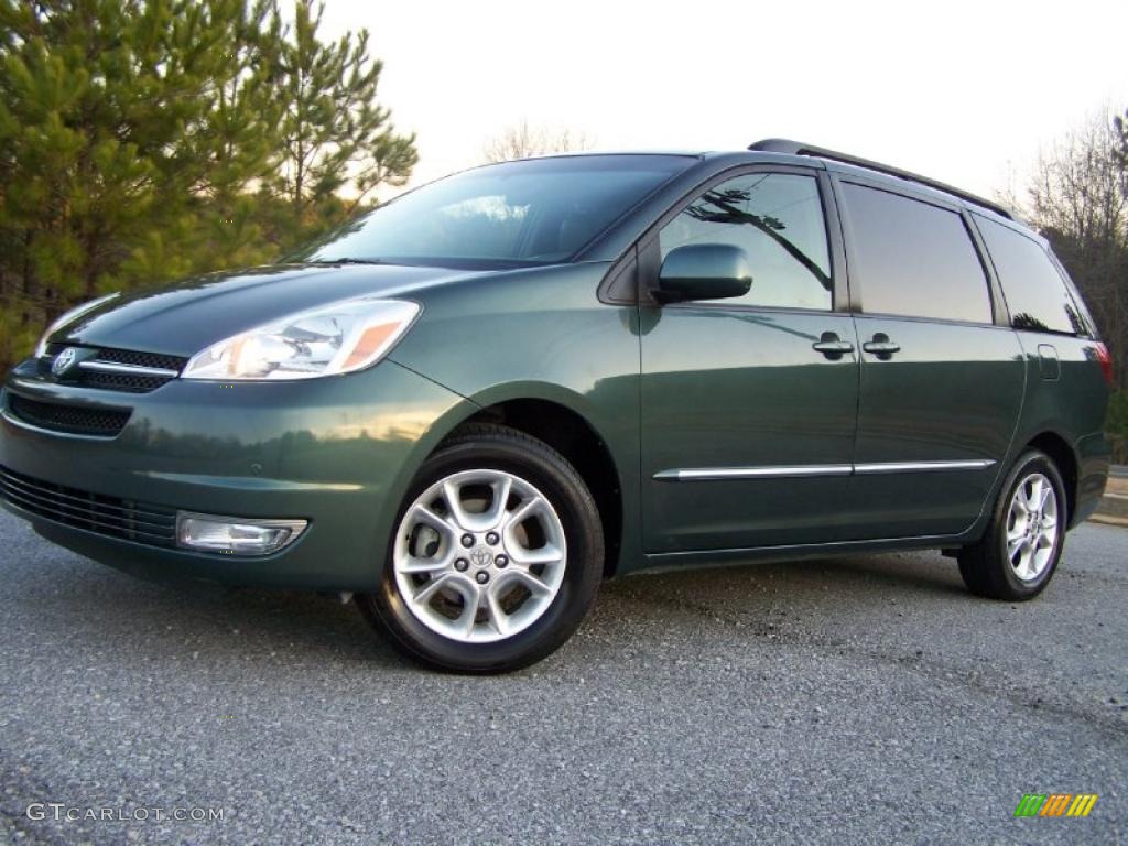 2005 Sienna XLE Limited - Aspen Green Pearl / Stone photo #62