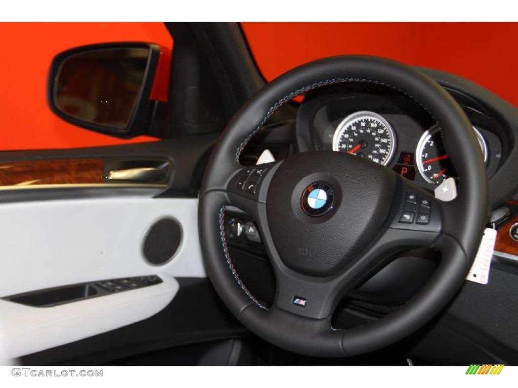 2011 BMW X5 M M xDrive Silverstone II Steering Wheel Photo #45679090
