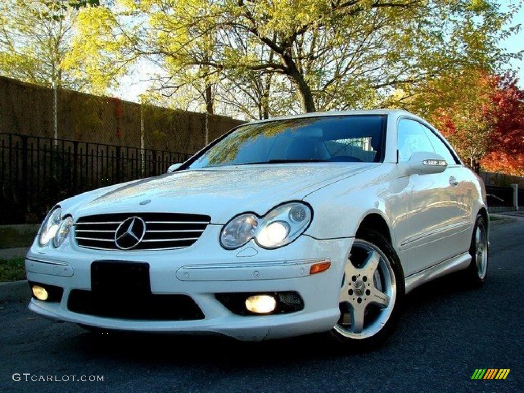 2004 CLK 500 Coupe - Alabaster White / Charcoal photo #1