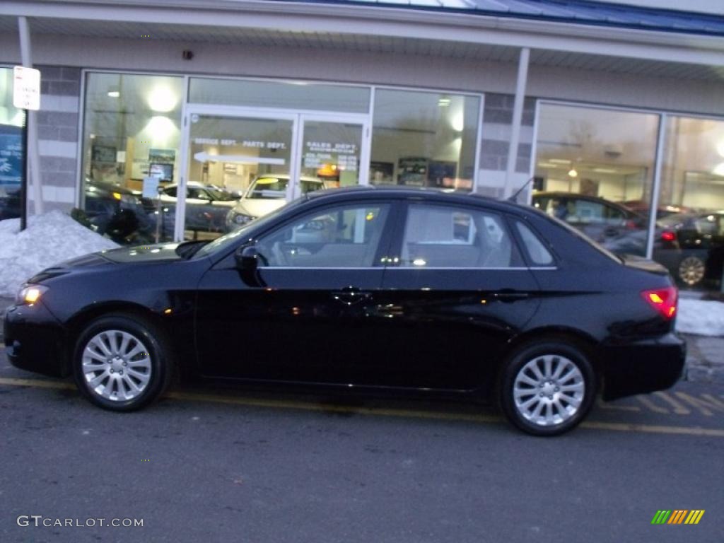 2008 Impreza 2.5i Sedan - Obsidian Black Pearl / Ivory photo #3