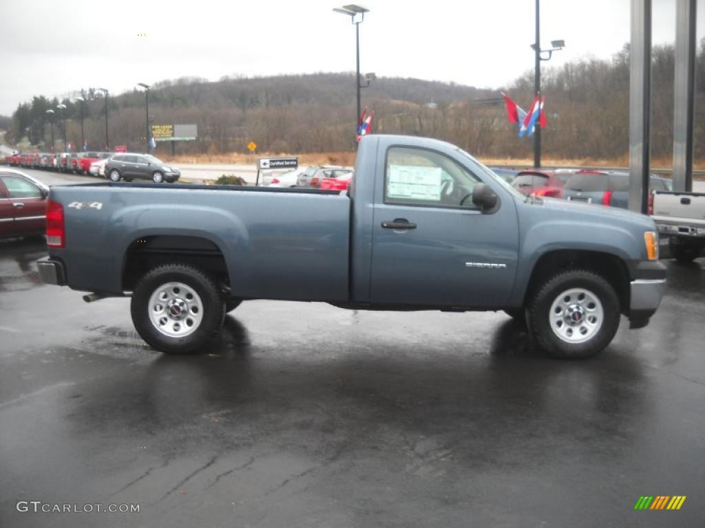 Stealth Gray Metallic 2011 GMC Sierra 1500 Regular Cab 4x4 Exterior Photo #45682488