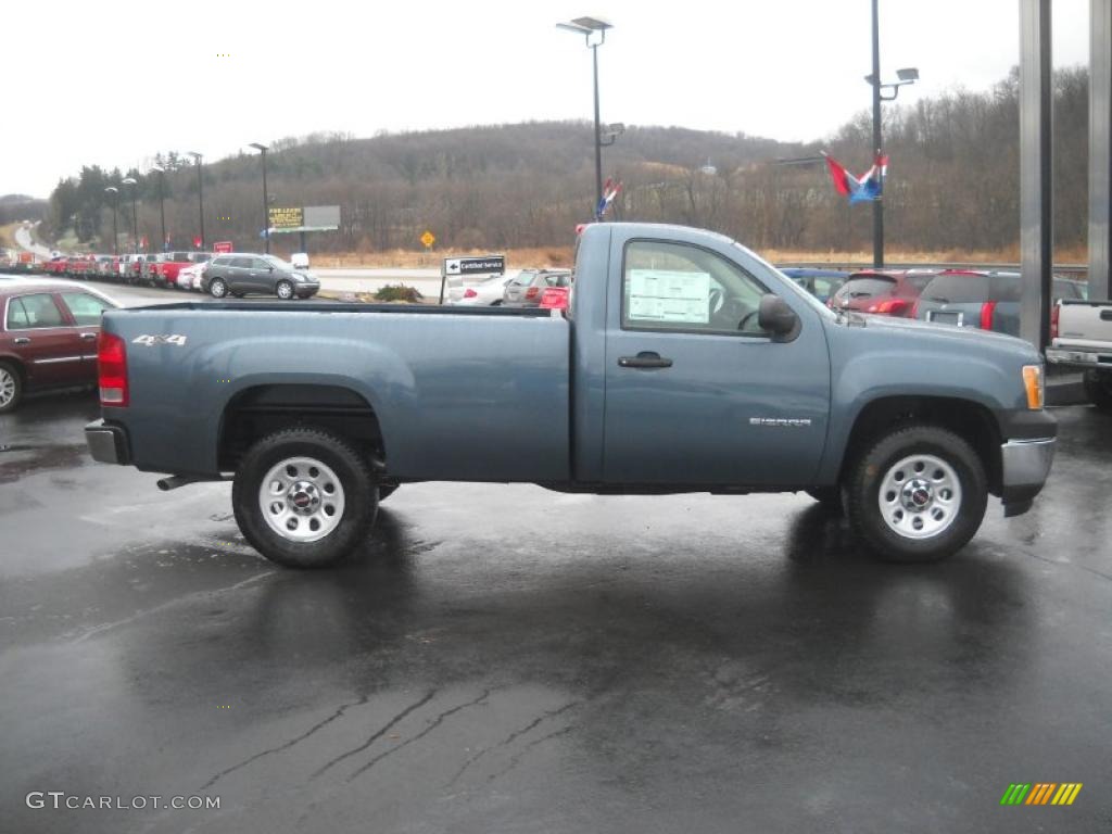 Stealth Gray Metallic 2011 GMC Sierra 1500 Regular Cab 4x4 Exterior Photo #45682789