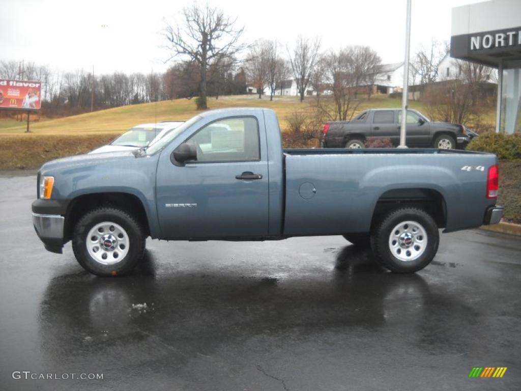 Stealth Gray Metallic 2011 GMC Sierra 1500 Regular Cab 4x4 Exterior Photo #45682865