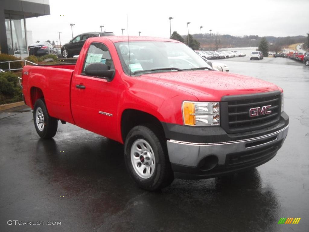 Fire Red 2011 GMC Sierra 1500 Regular Cab 4x4 Exterior Photo #45683304