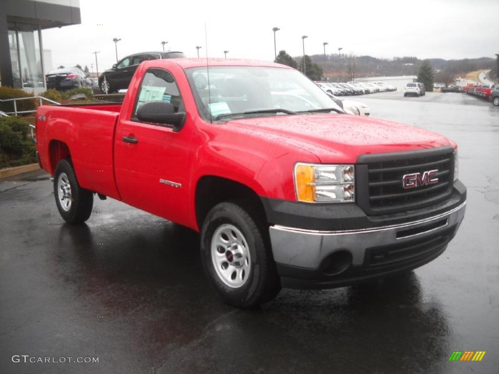 2011 Sierra 1500 Regular Cab 4x4 - Fire Red / Dark Titanium photo #2