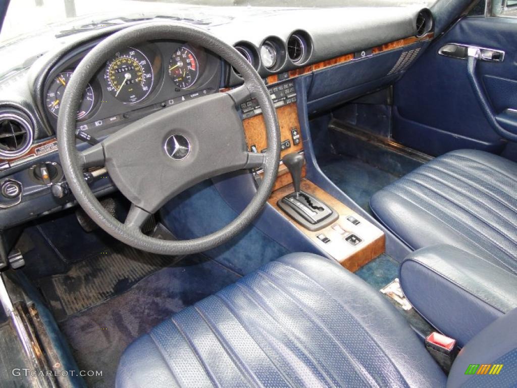 Dark Blue Interior 1984 Mercedes-Benz SL Class 380 SL Roadster Photo #45685271