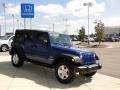 2009 Deep Water Blue Pearl Jeep Wrangler Unlimited X 4x4  photo #3
