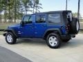 2009 Deep Water Blue Pearl Jeep Wrangler Unlimited X 4x4  photo #7