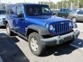 2009 Deep Water Blue Pearl Jeep Wrangler Unlimited X 4x4  photo #38