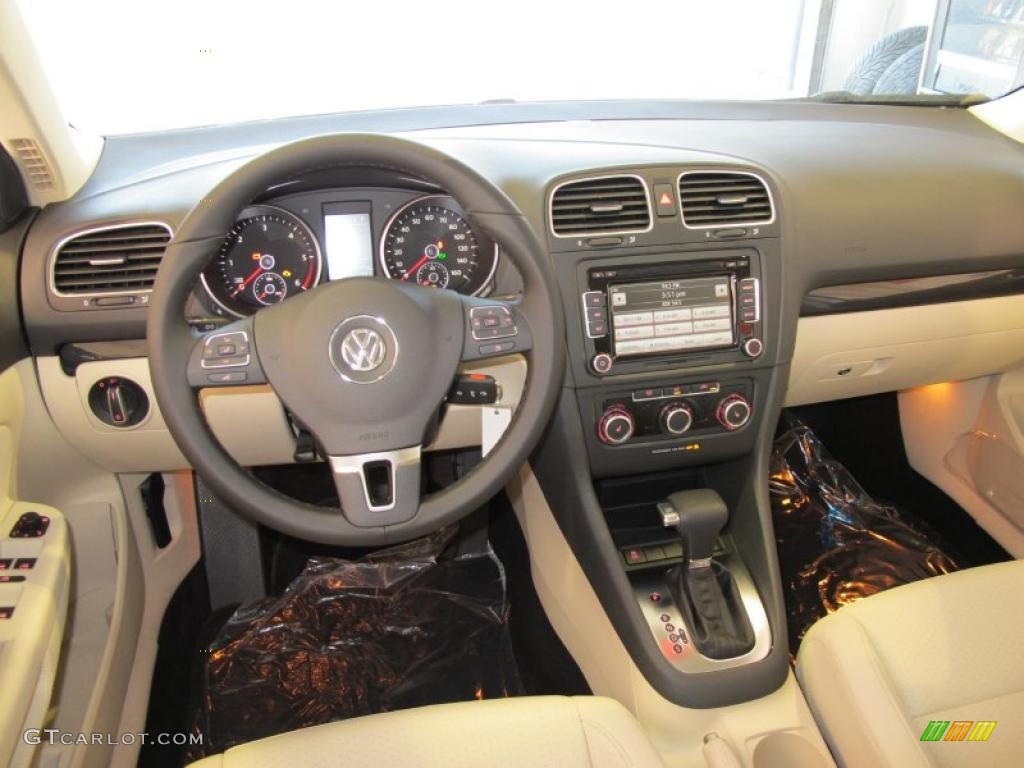 2011 Jetta TDI SportWagen - Candy White / Cornsilk Beige photo #13