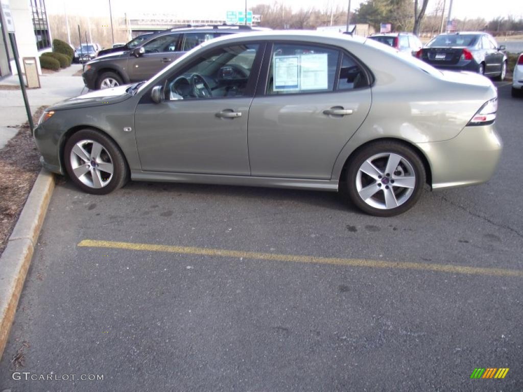 Pepper Green Metallic 2009 Saab 9-3 2.0T Sport Sedan Exterior Photo #45693040