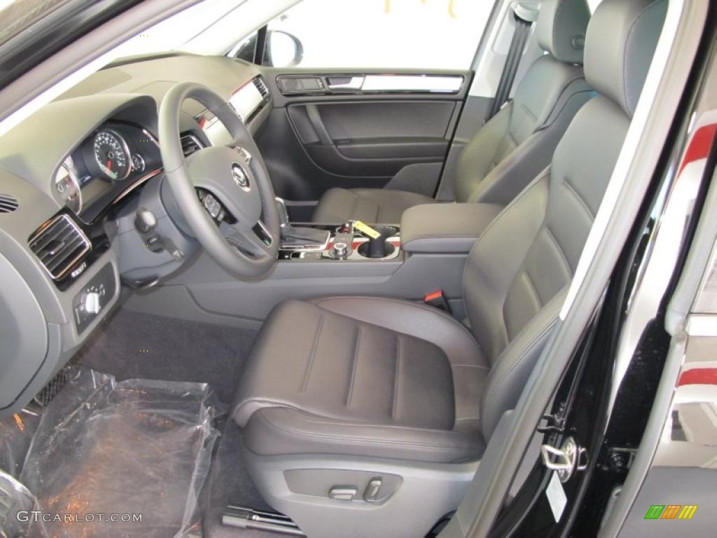 Black Anthracite Interior 2011 Volkswagen Touareg VR6 FSI Sport 4XMotion Photo #45693424