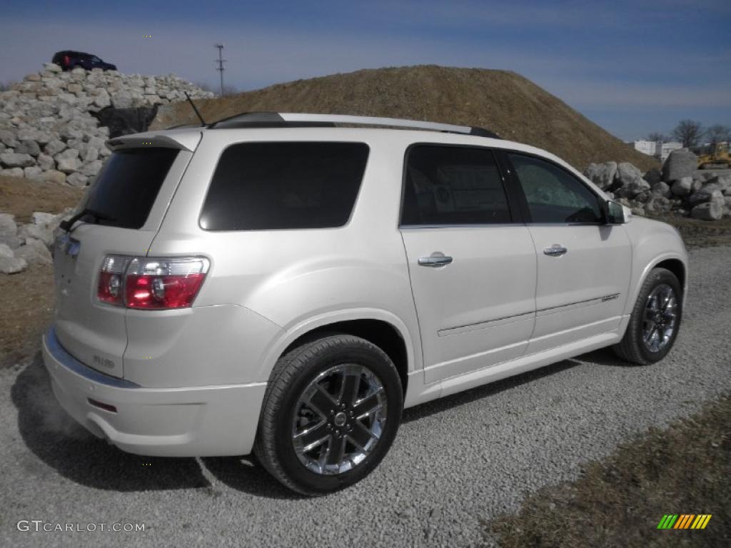 White Diamond Tintcoat 2011 GMC Acadia Denali AWD Exterior Photo #45693605