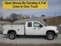 Summit White - Sierra 2500HD Work Truck Extended Cab Chassis Photo No. 1