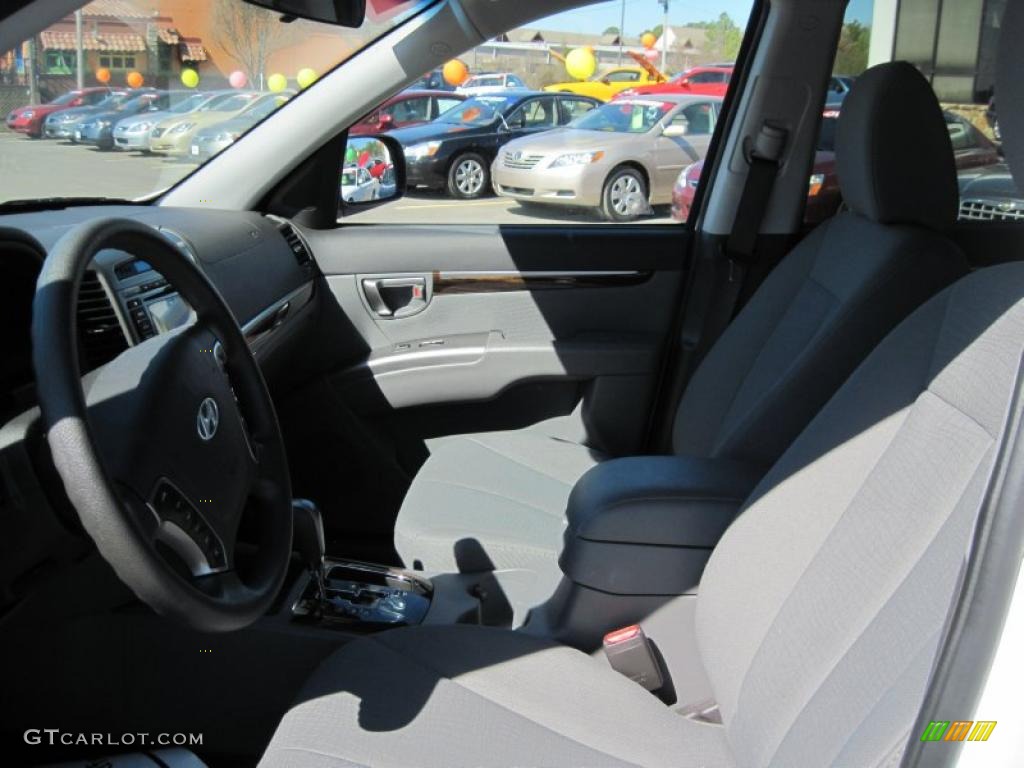 2010 Santa Fe GLS 4WD - Pearl White / Gray photo #10