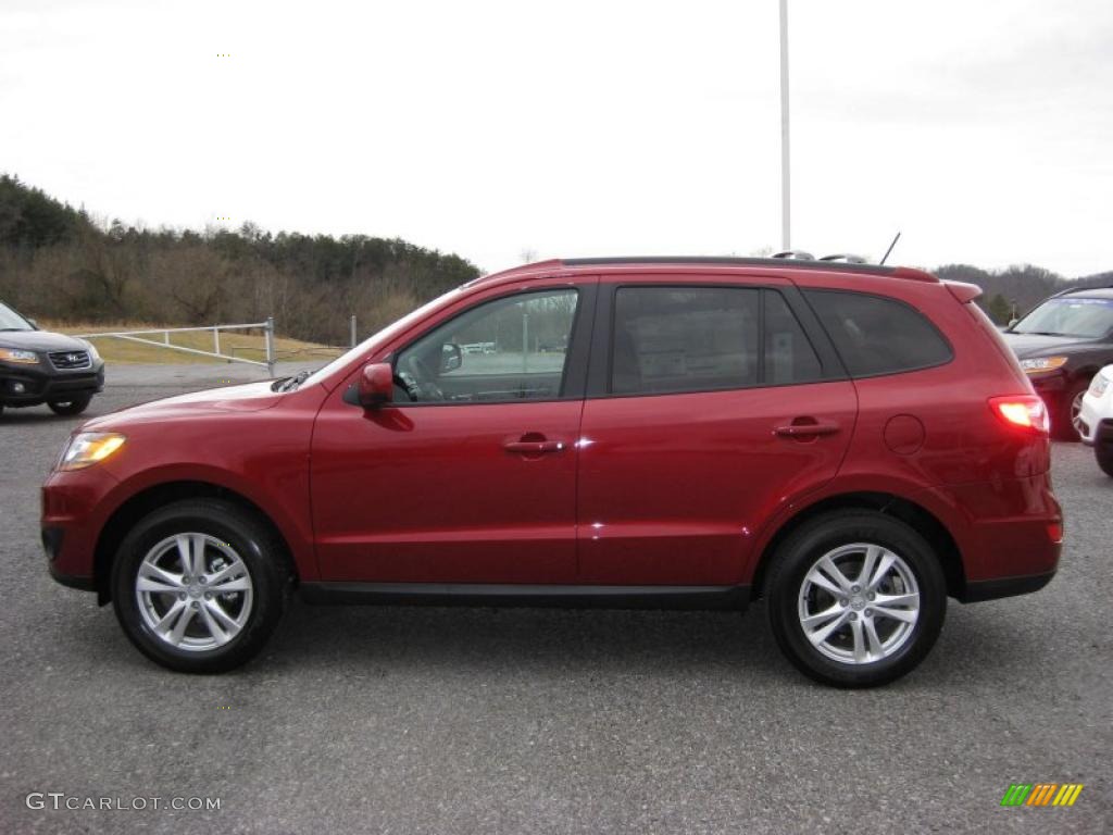 Sonoran Red 2011 Hyundai Santa Fe SE AWD Exterior Photo #45695692