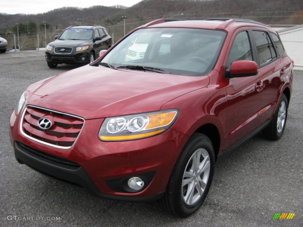 Sonoran Red 2011 Hyundai Santa Fe SE AWD Exterior Photo #45695700