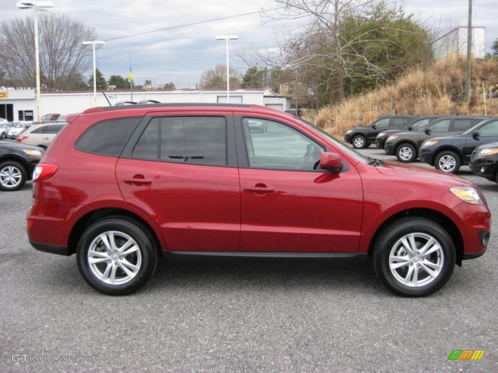 Sonoran Red 2011 Hyundai Santa Fe SE AWD Exterior Photo #45695740