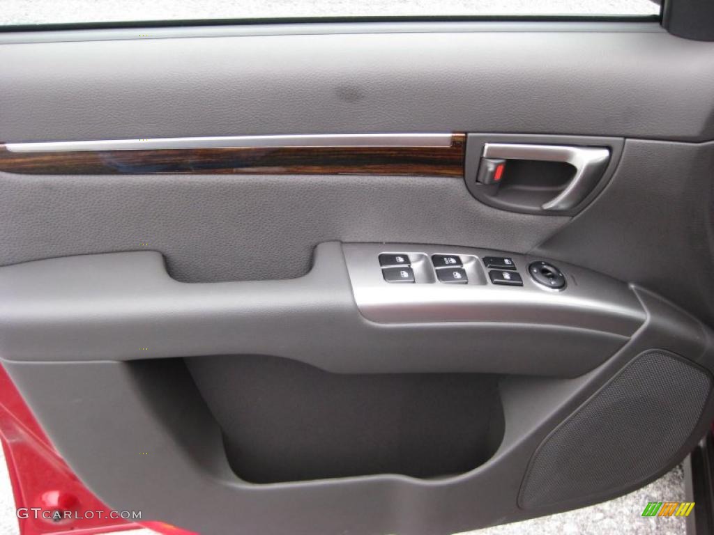 2011 Hyundai Santa Fe SE AWD Cocoa Black Door Panel Photo #45695828