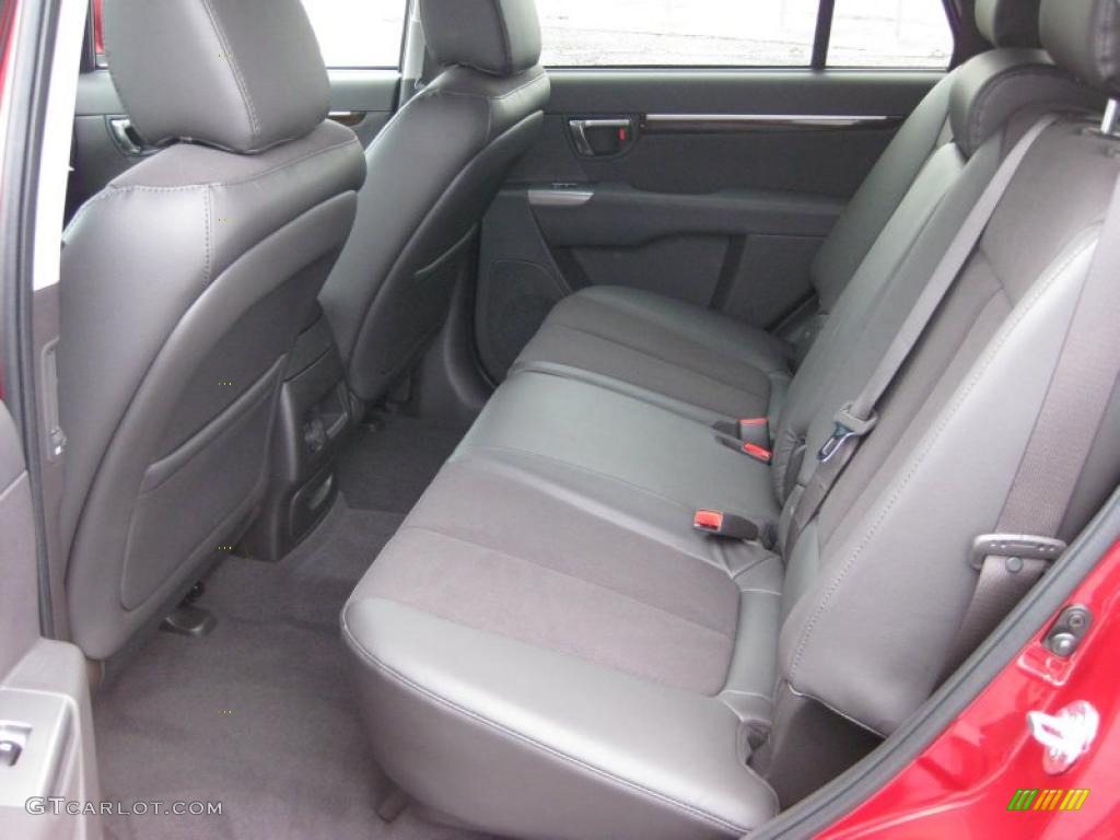 Cocoa Black Interior 2011 Hyundai Santa Fe SE AWD Photo #45695836