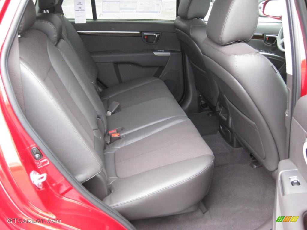 Cocoa Black Interior 2011 Hyundai Santa Fe SE AWD Photo #45695880