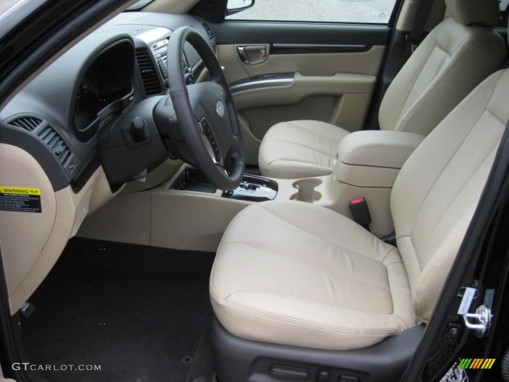 Beige Interior 2011 Hyundai Santa Fe Limited AWD Photo #45696080