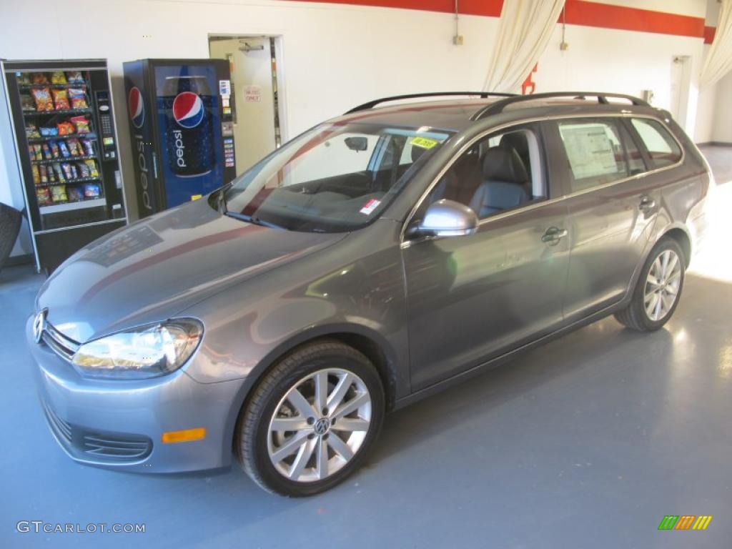 2011 Jetta TDI SportWagen - Platinum Gray Metallic / Titan Black photo #1