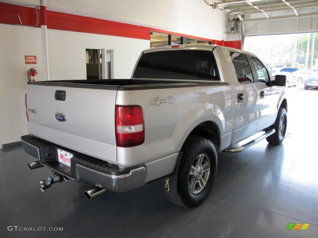 2005 F150 XLT SuperCrew 4x4 - Silver Metallic / Medium Flint Grey photo #4