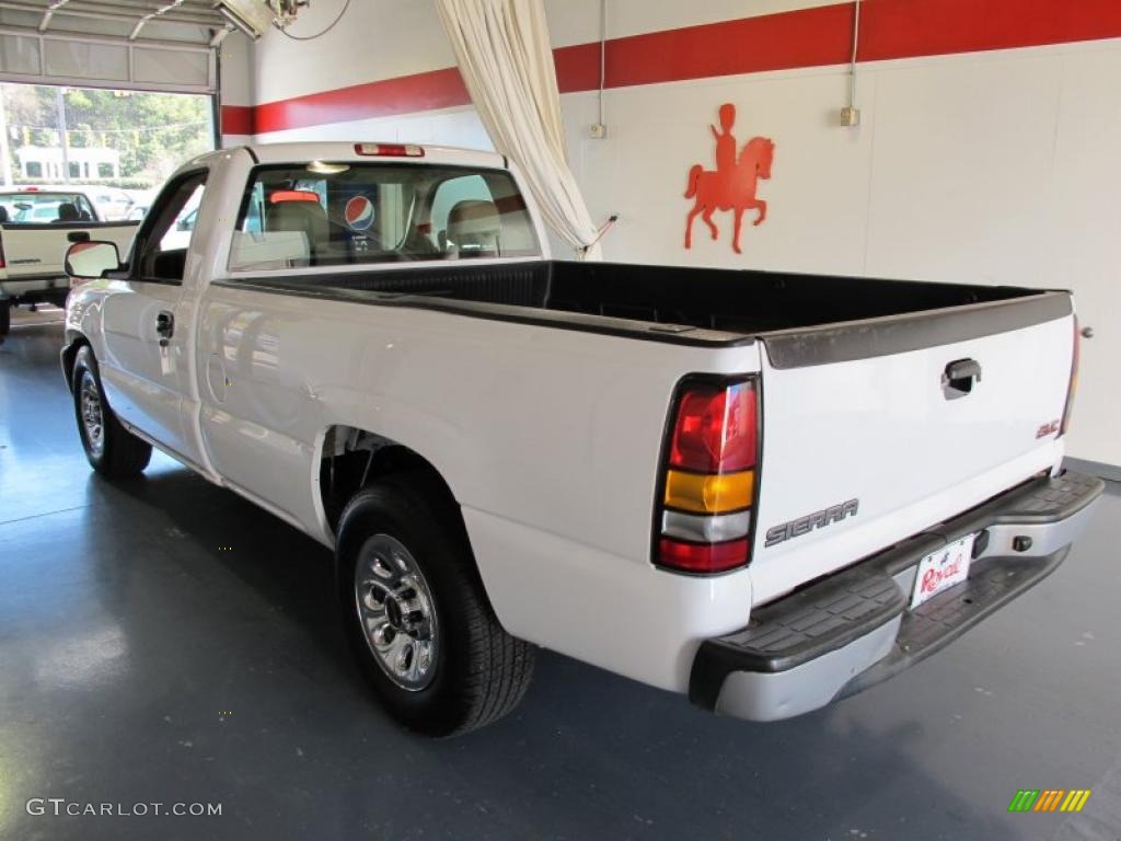 2005 Sierra 1500 Regular Cab - Summit White / Neutral photo #2