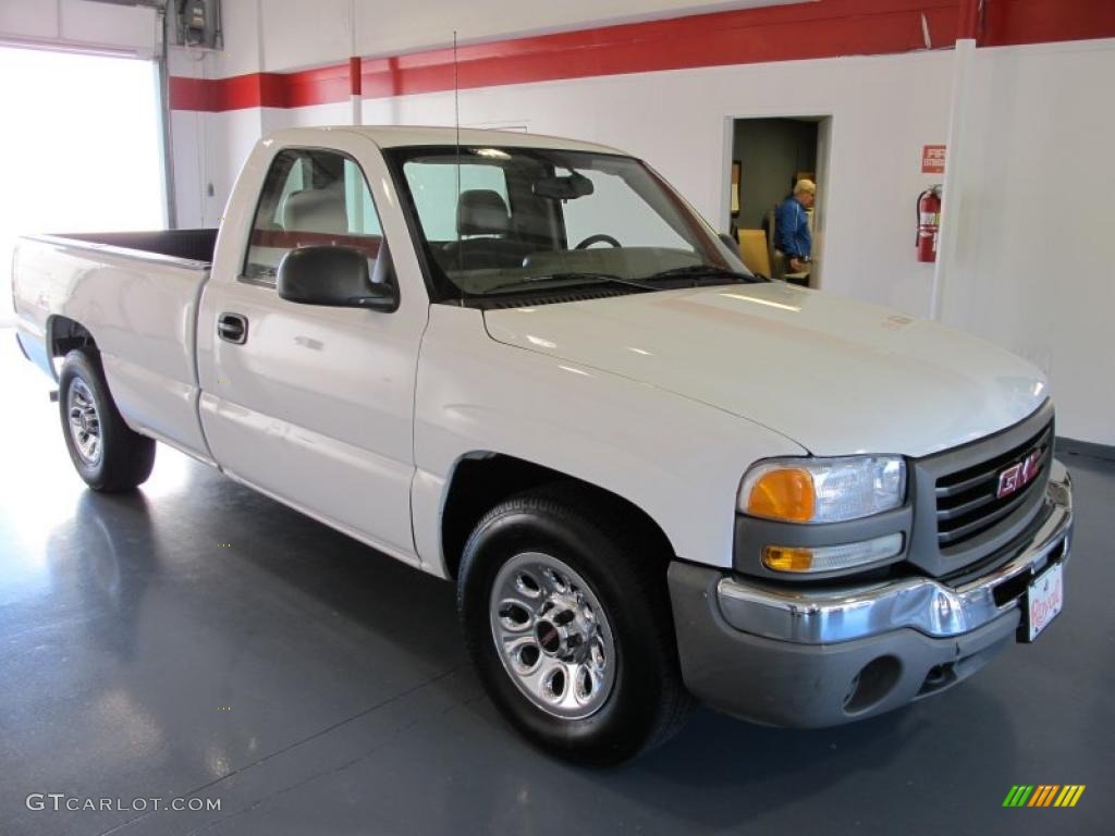 2005 Sierra 1500 Regular Cab - Summit White / Neutral photo #5