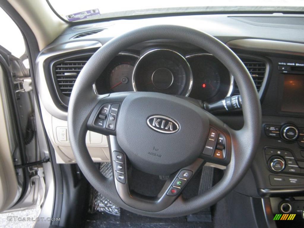 2011 Kia Optima LX Beige Steering Wheel Photo #45697101