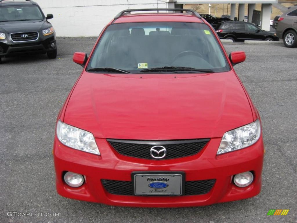 2002 Protege 5 Wagon - Classic Red / Off Black photo #3
