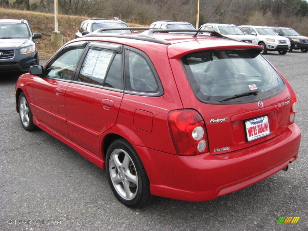 2002 Protege 5 Wagon - Classic Red / Off Black photo #8