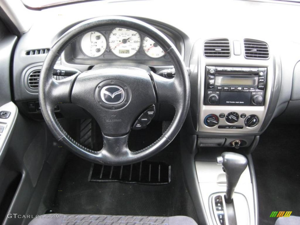 2002 Mazda Protege 5 Wagon Off Black Dashboard Photo #45697601
