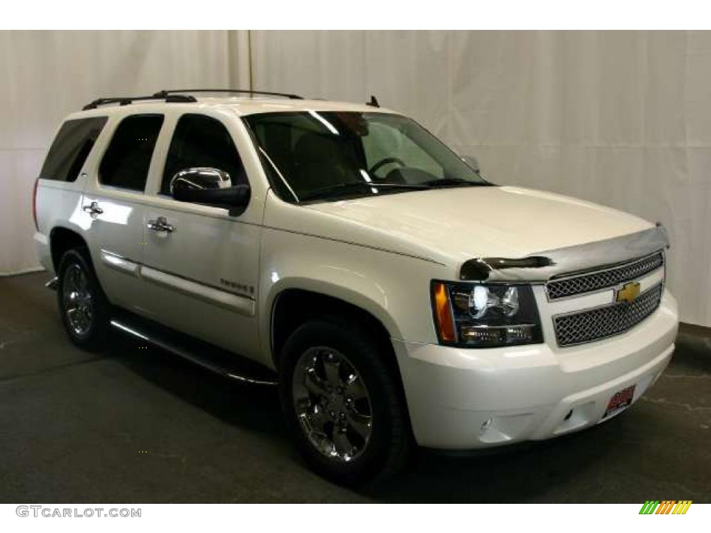 2008 Tahoe LTZ - Summit White / Ebony photo #1