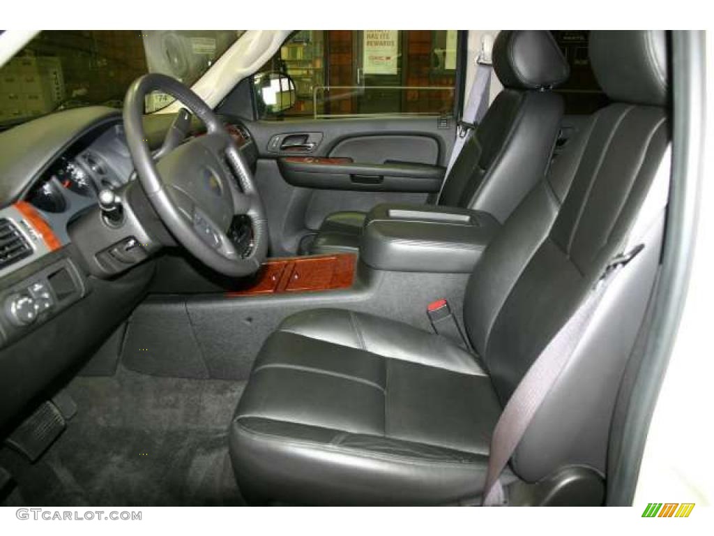 Ebony Interior 2008 Chevrolet Tahoe LTZ Photo #45698785