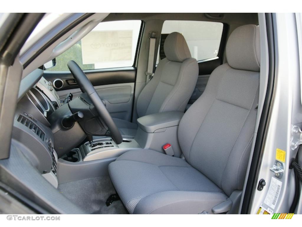 Graphite Gray Interior 2011 Toyota Tacoma TX Double Cab 4x4 Photo #45699381