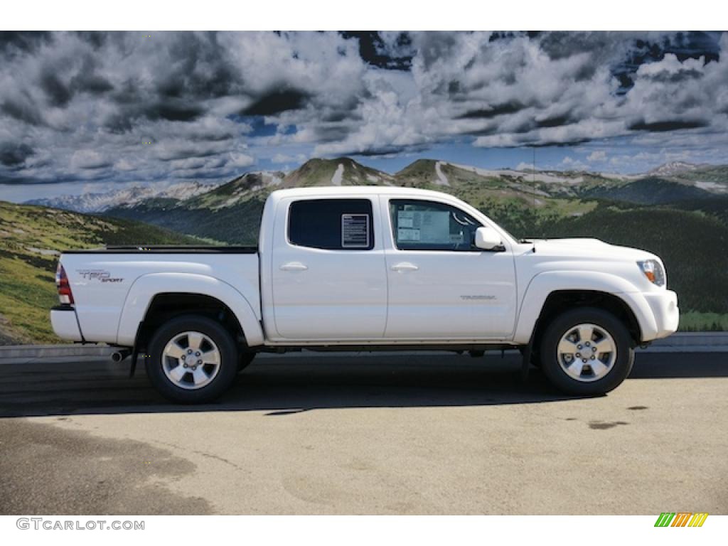 Super White 2011 Toyota Tacoma V6 TRD Sport Double Cab 4x4 Exterior Photo #45700653