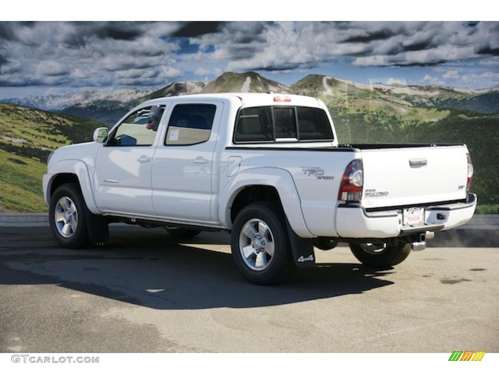 Super White 2011 Toyota Tacoma V6 TRD Sport Double Cab 4x4 Exterior Photo #45700661