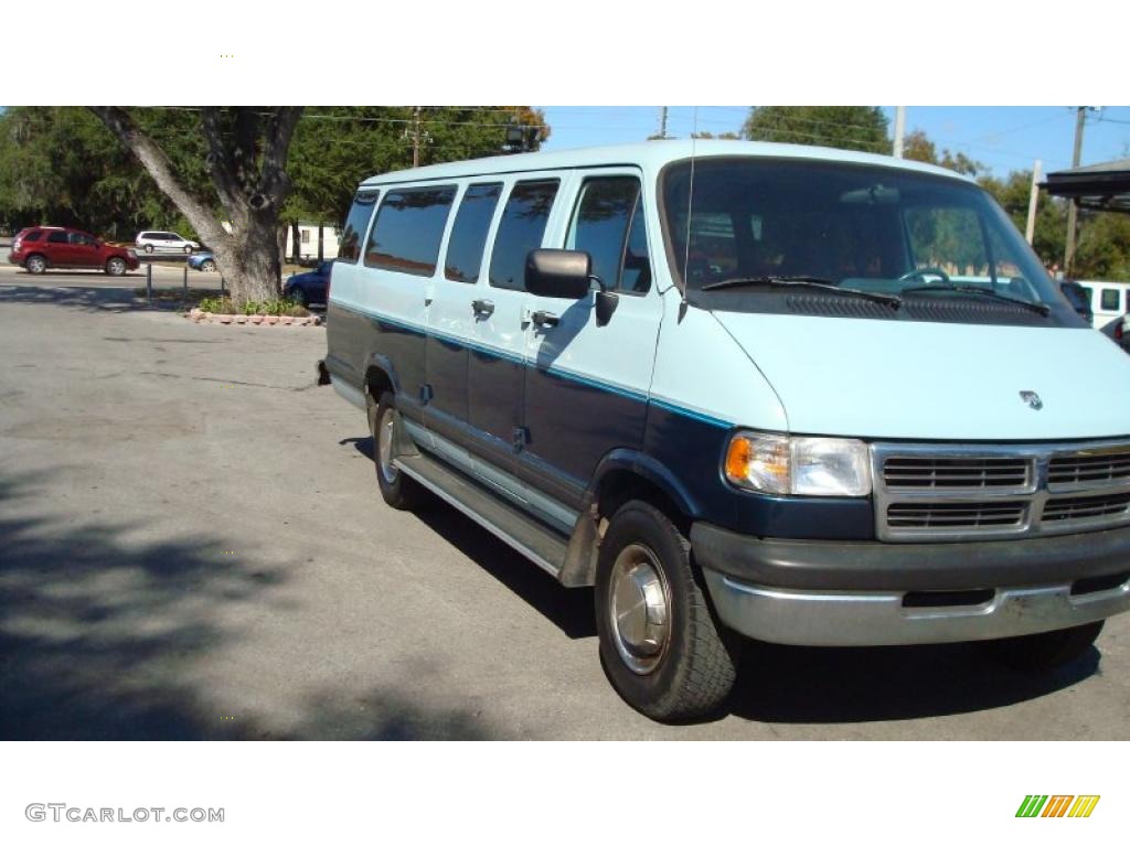 1997 Ram Van 3500 Passenger - Medium Blue Metallic / Blue photo #1