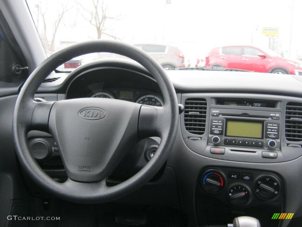2009 Kia Rio LX Sedan Gray Dashboard Photo #45701597