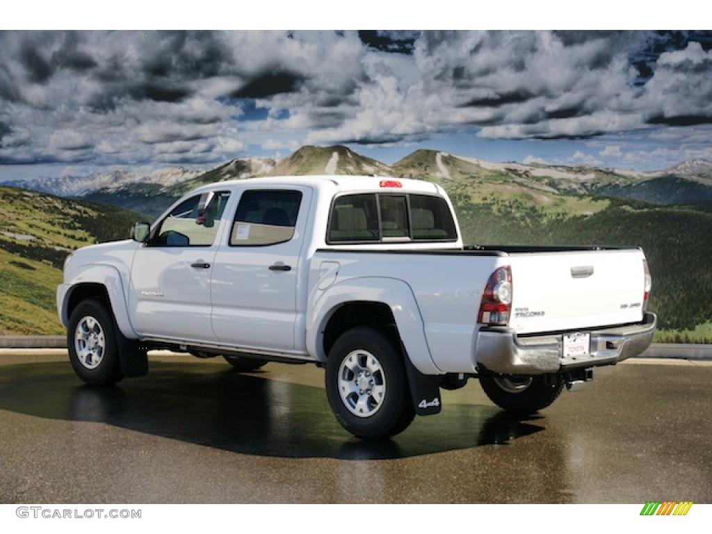 Super White 2011 Toyota Tacoma V6 SR5 Double Cab 4x4 Exterior Photo #45701733