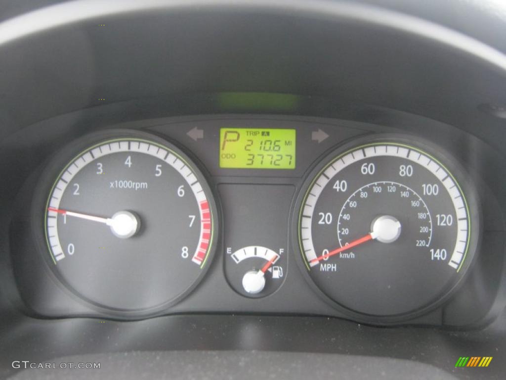 2009 Kia Rio LX Sedan Gauges Photo #45702125