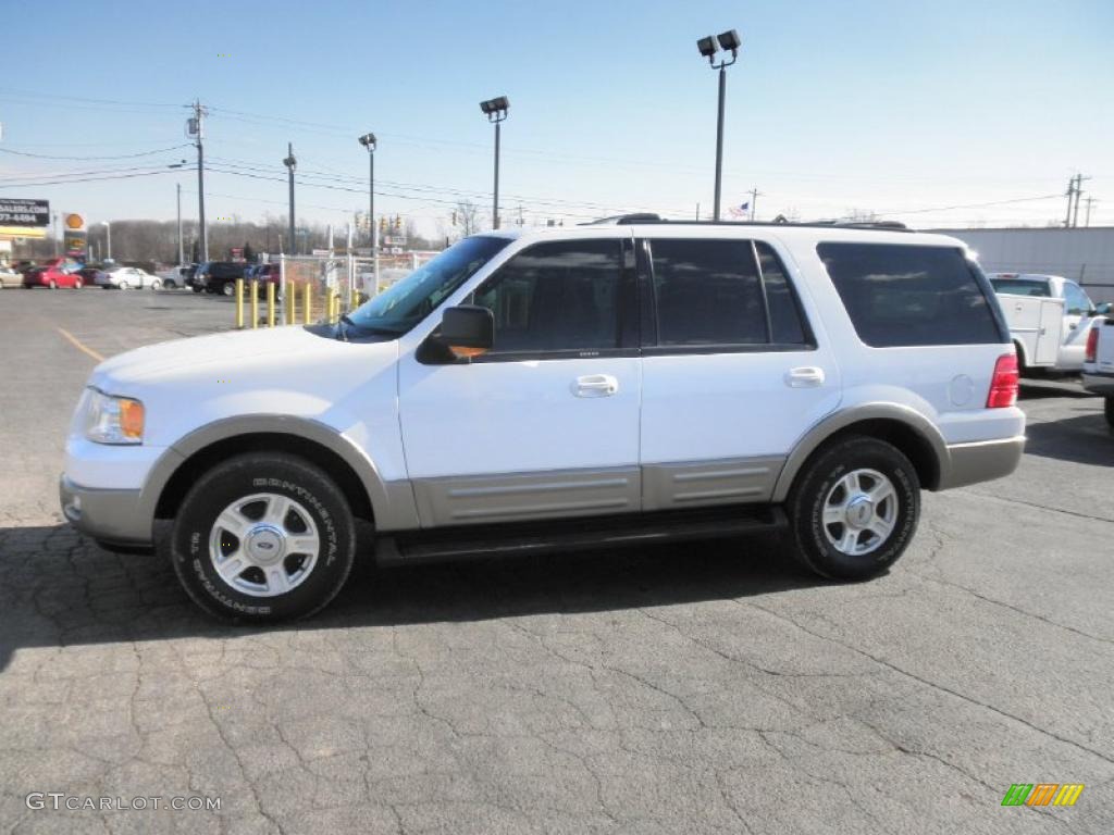 2003 Expedition Eddie Bauer 4x4 - Oxford White / Medium Parchment photo #4
