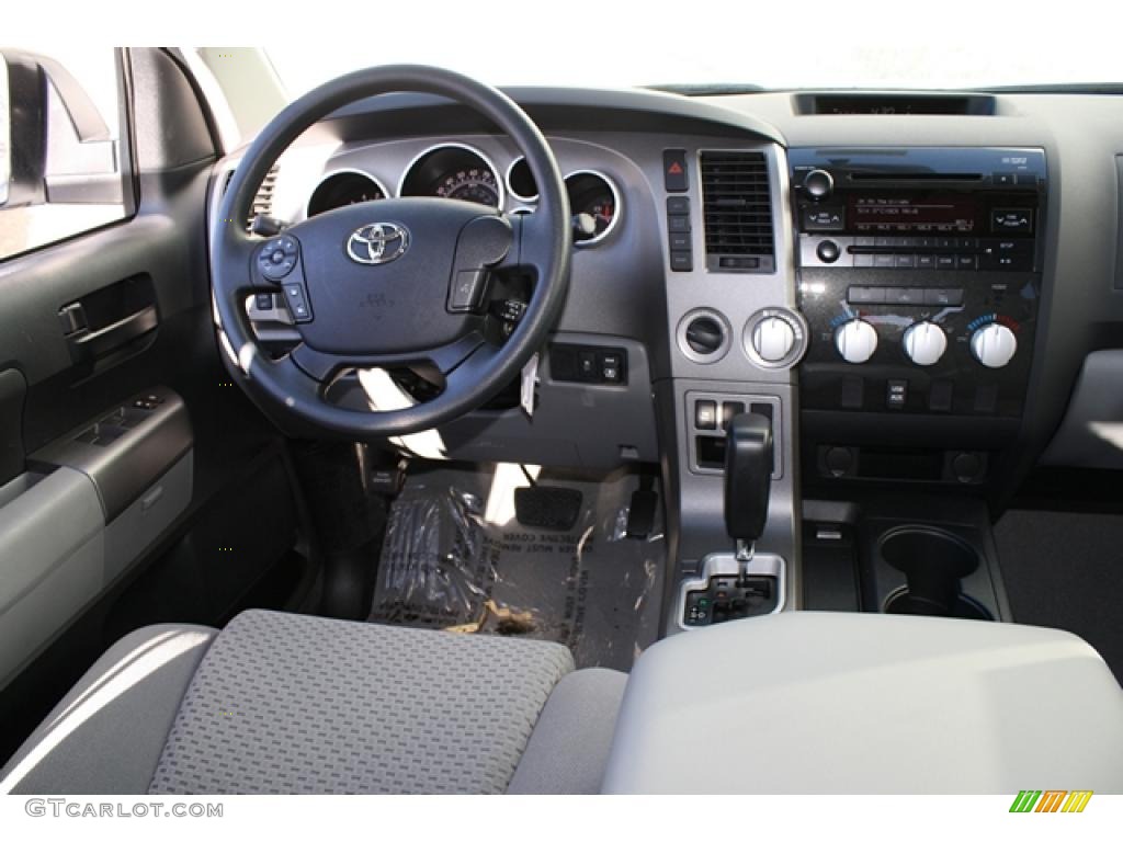 2011 Tundra TRD Double Cab 4x4 - Super White / Graphite Gray photo #7