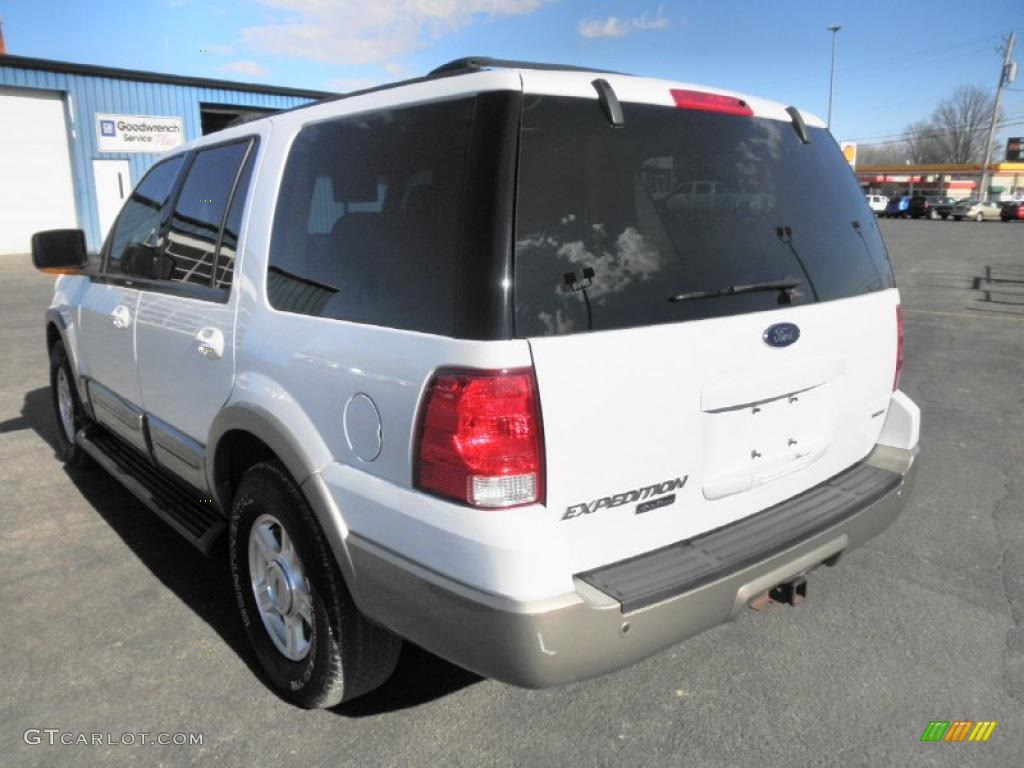 2003 Expedition Eddie Bauer 4x4 - Oxford White / Medium Parchment photo #19