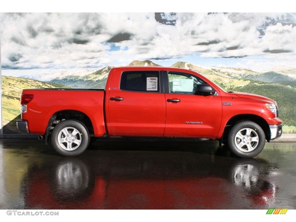 Barcelona Red Metallic 2011 Toyota Tundra SR5 CrewMax 4x4 Exterior Photo #45703069